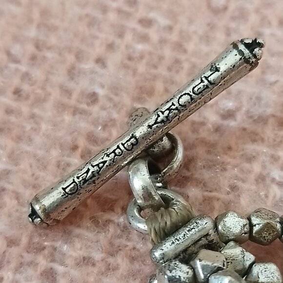 Lucky Brand Bracelet, Multi-Strand with Silver and Pearlescent Purple Beads - Picture 4 of 6